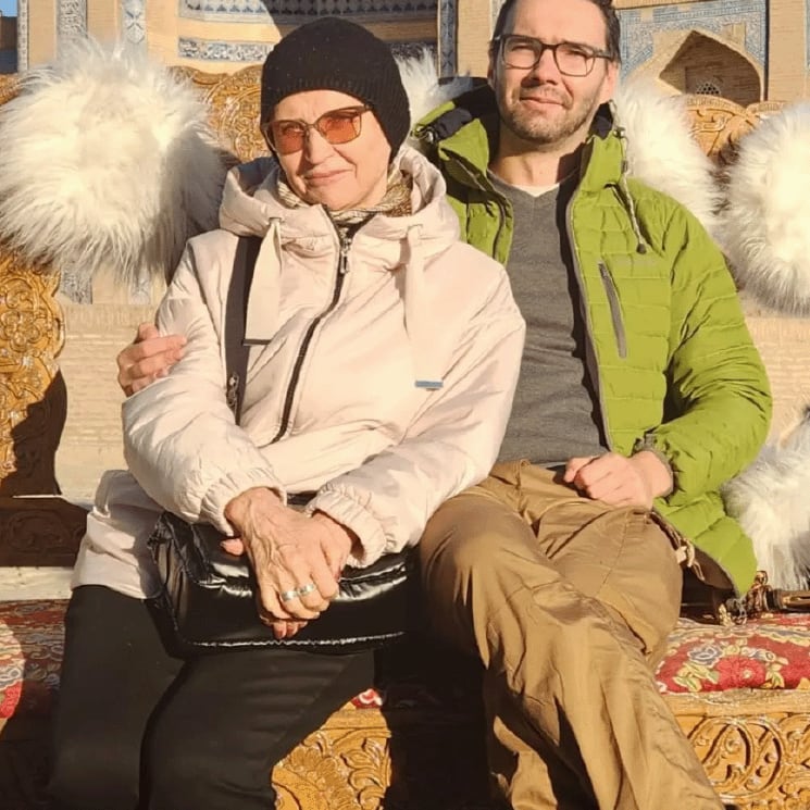 Anton Tenitsky with his mother