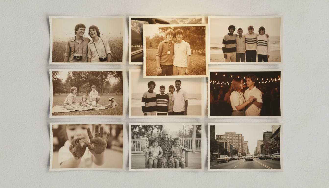 Grid of old photos with the best animation candidates highlighted