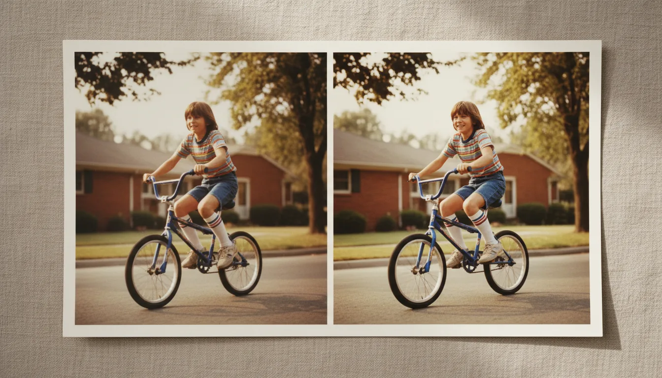 Soft, out-of-focus vintage photo sharpened into a clear portrait