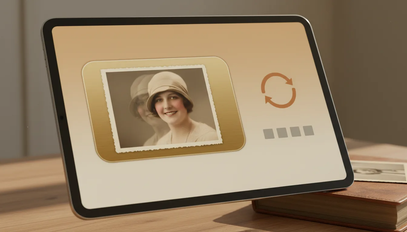 Mockup of an animation preview screen with a regenerate option