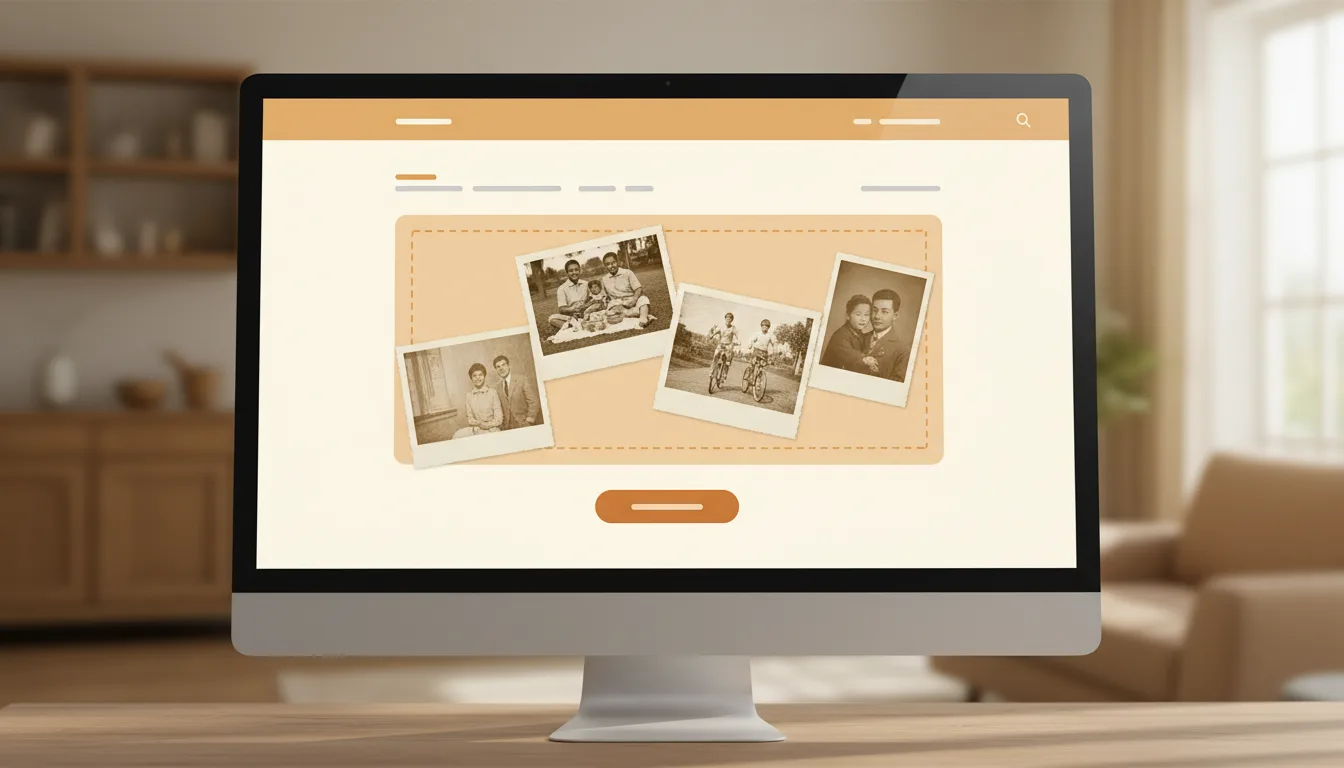 Mockup of the FotoRipple photo upload screen